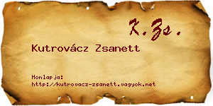 Kutrovácz Zsanett névjegykártya