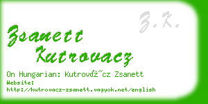 zsanett kutrovacz business card
